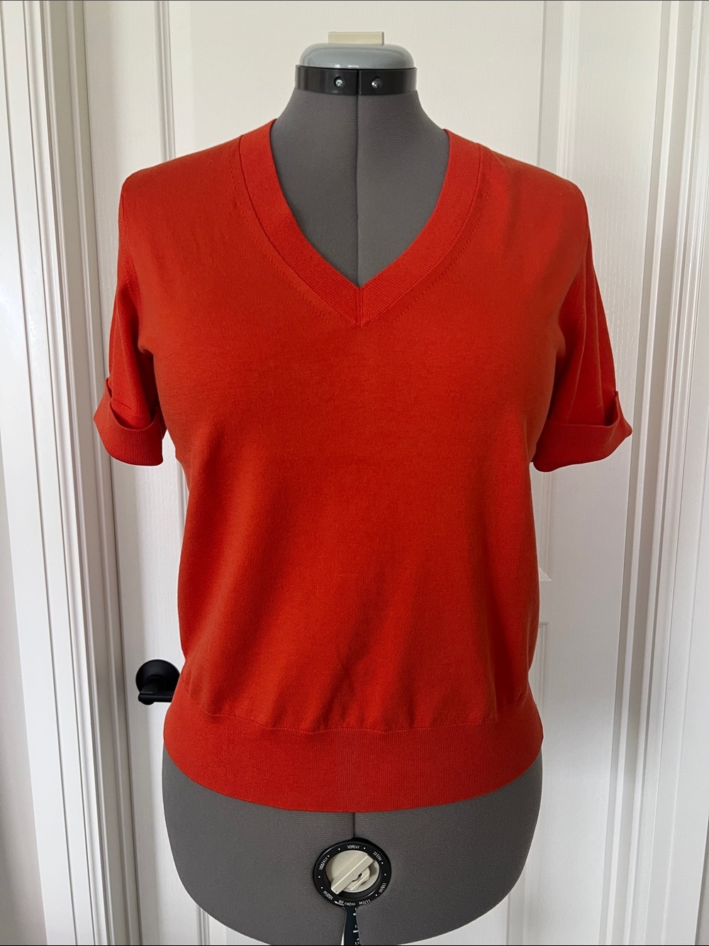 Banana Republic Short Sleeve Stretch Cotton Sweater.